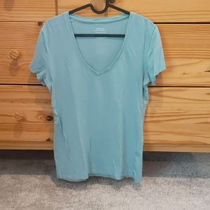 Banana Republic Timeless V Neck Tee [Aqua]